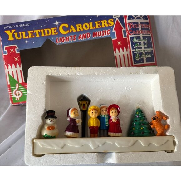 Kmart Christmas Carolers Lights Music Musical 8 Lights Battery Operated Vintage - Picture 3 of 4